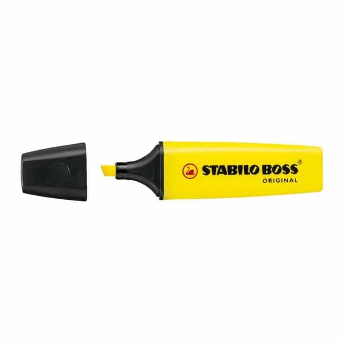 Markeerstift Stabilo Boss geel (10 st)