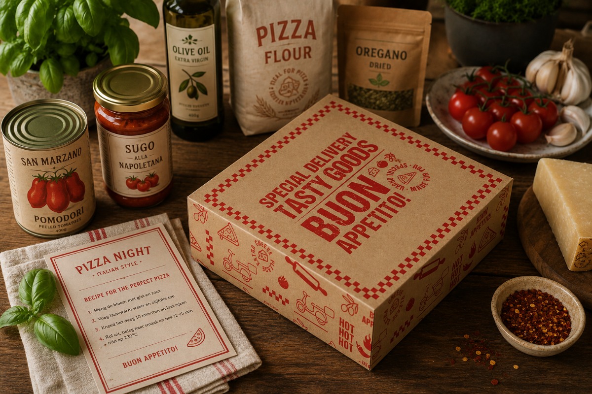 Tapasdoos "Bodem/Deksel Pizza Heroes"" - 370 x 370 x 105mm