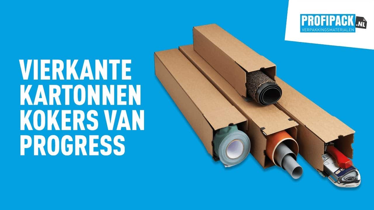 Vierkante kartonnen kokers M  - 1170 x 105 x 105mm