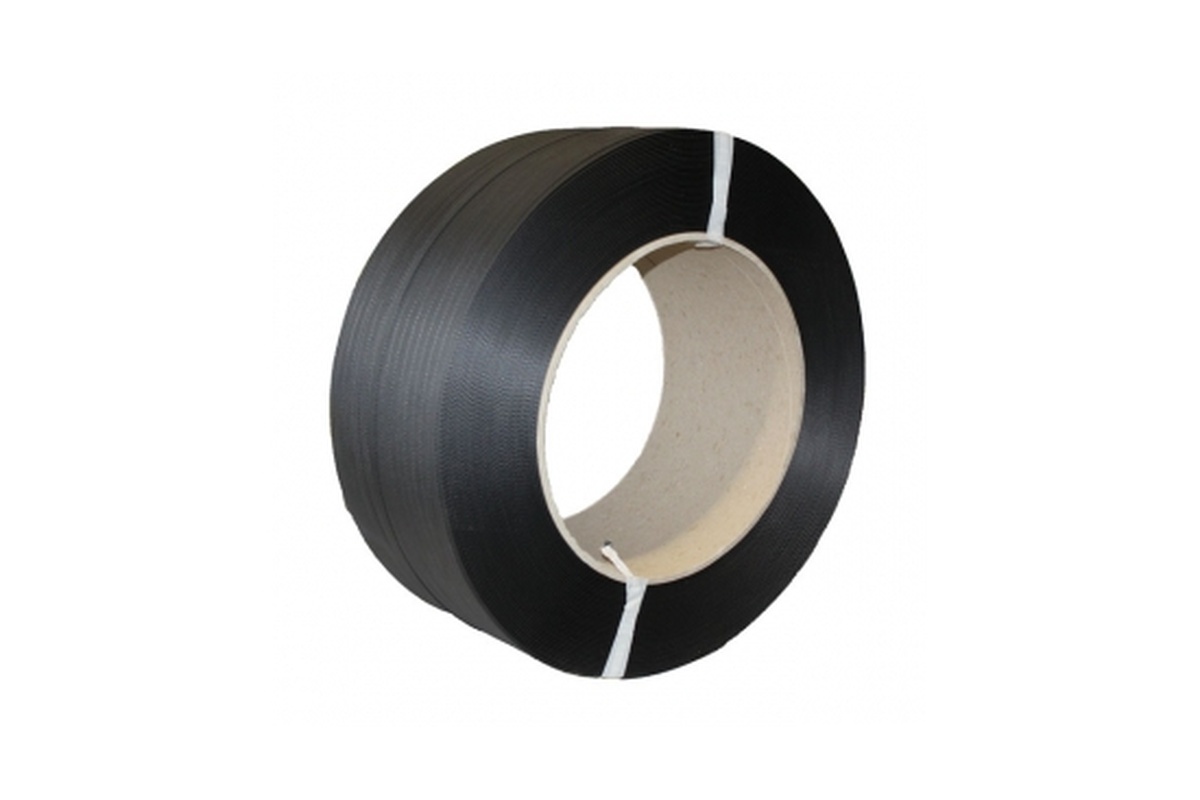 PP omsnoeringsband zwart - 8mm x 4.000m x 0,50mm