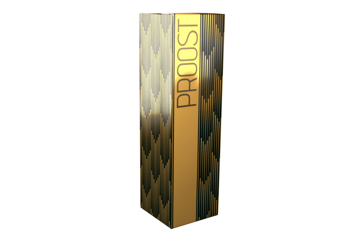Wijnflesdoos proost - 95 x 95 x 330 mm