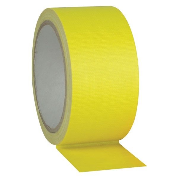 Fluor gaffa tape geel - 50mm x 25m