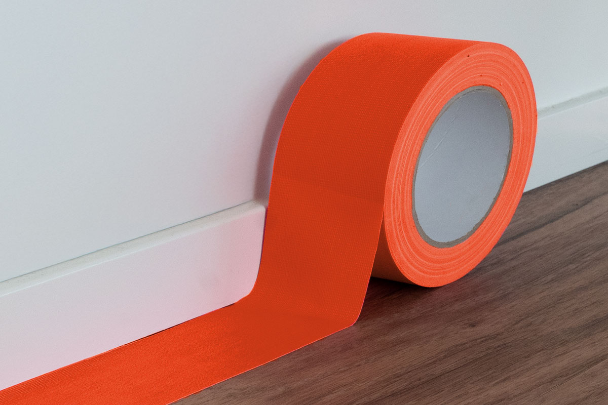 Fluor Gaffa tape oranje - 50mm x 25m