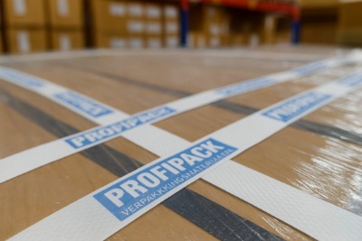 Bedrukt omsnoeringsband bij Profopack