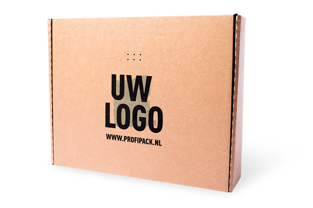 Postdoos 2 zijdes bedrukt - 200 x 140 x75mm 