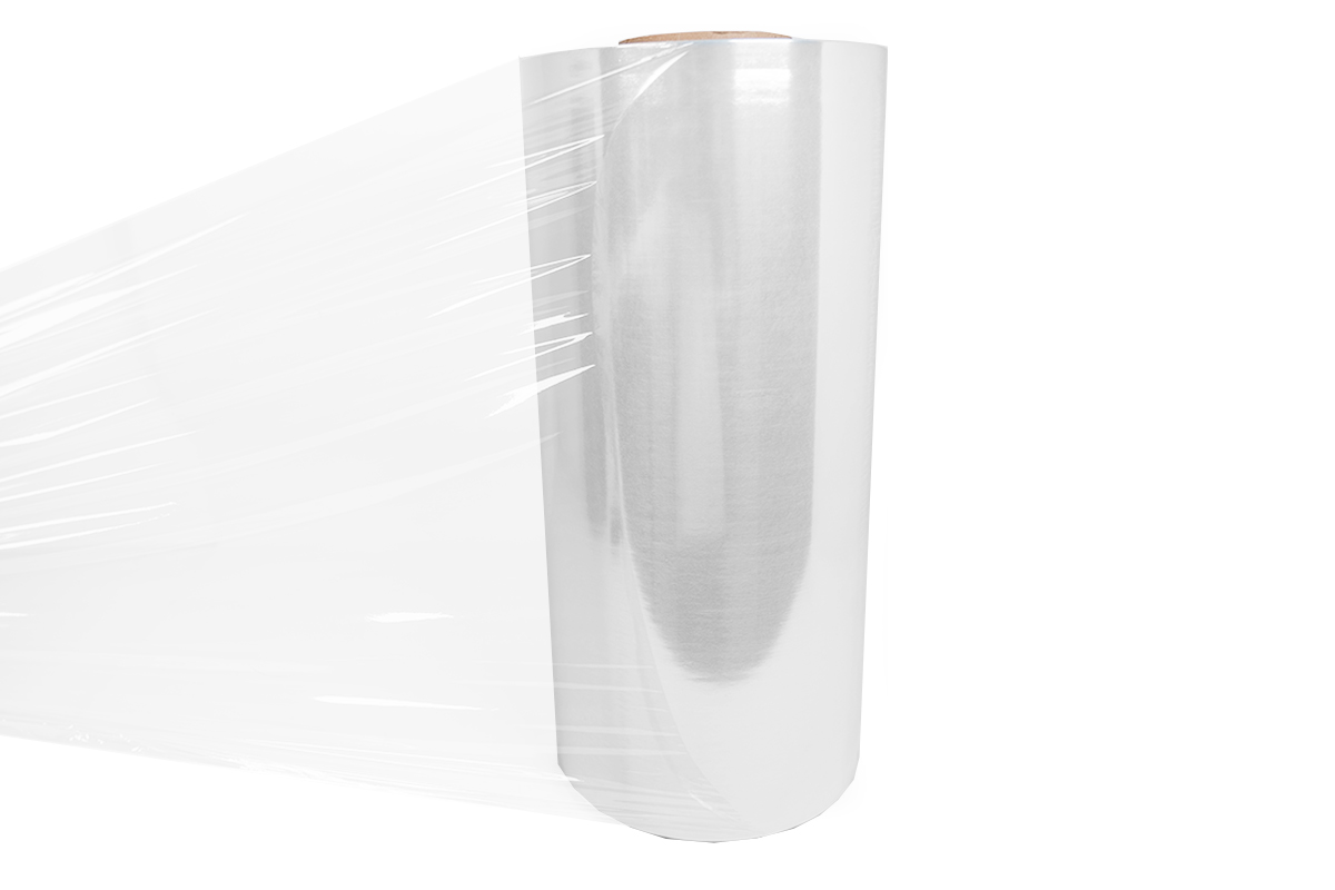 Machinewikkelfolie transparant - 50cm x 1500m x 23my (150% rek)