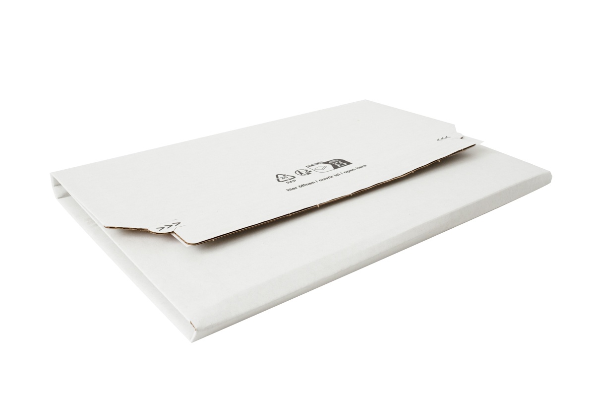 Boekverpakking wit B golf - 305 x 220 x 20mm
