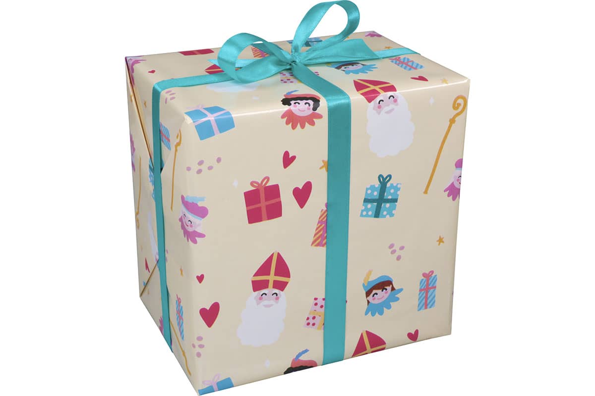 Sinterklaas inpakpapier pakjes - 100m x 50cm (80g/m²)
