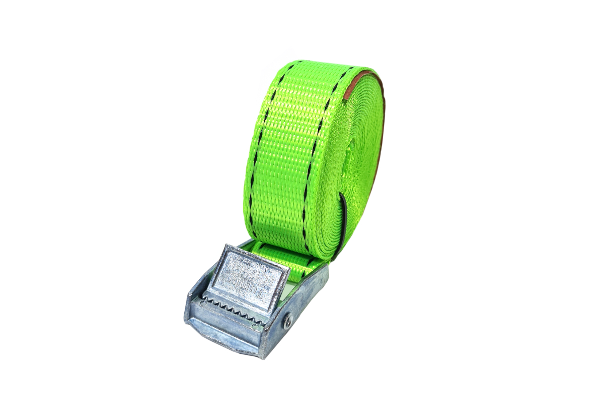Bagagegordel spanband groen + gesp - 25mm x 2,5m