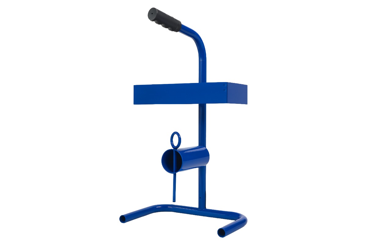 Polyesterband haspel draagbaar blauw