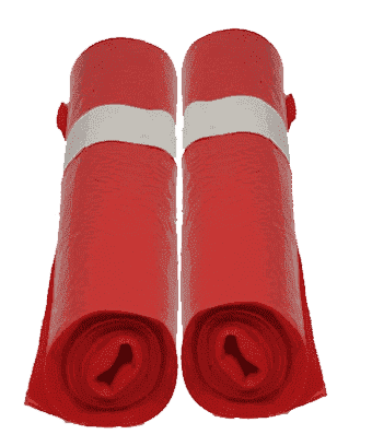 HDPE afvalzakken rood - 80 x 125cm x 40my