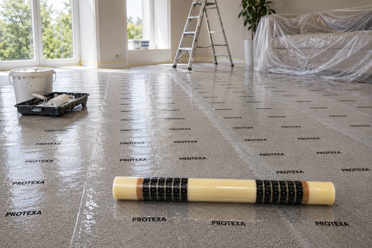 Protexa Tapijt Eco Afdekfolie zelfklevend - 120cm x 60m x 60my