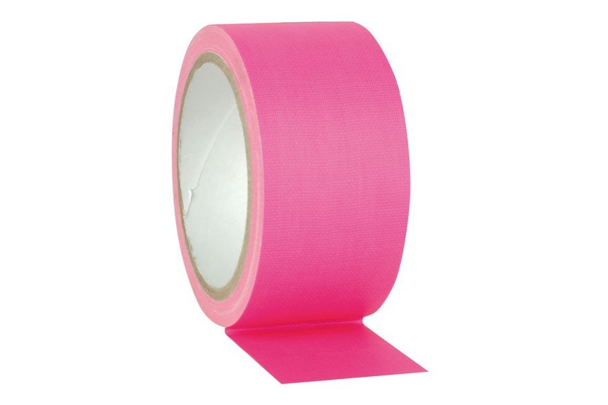 Fluor Gaffa tape roze - 50mm x 25m