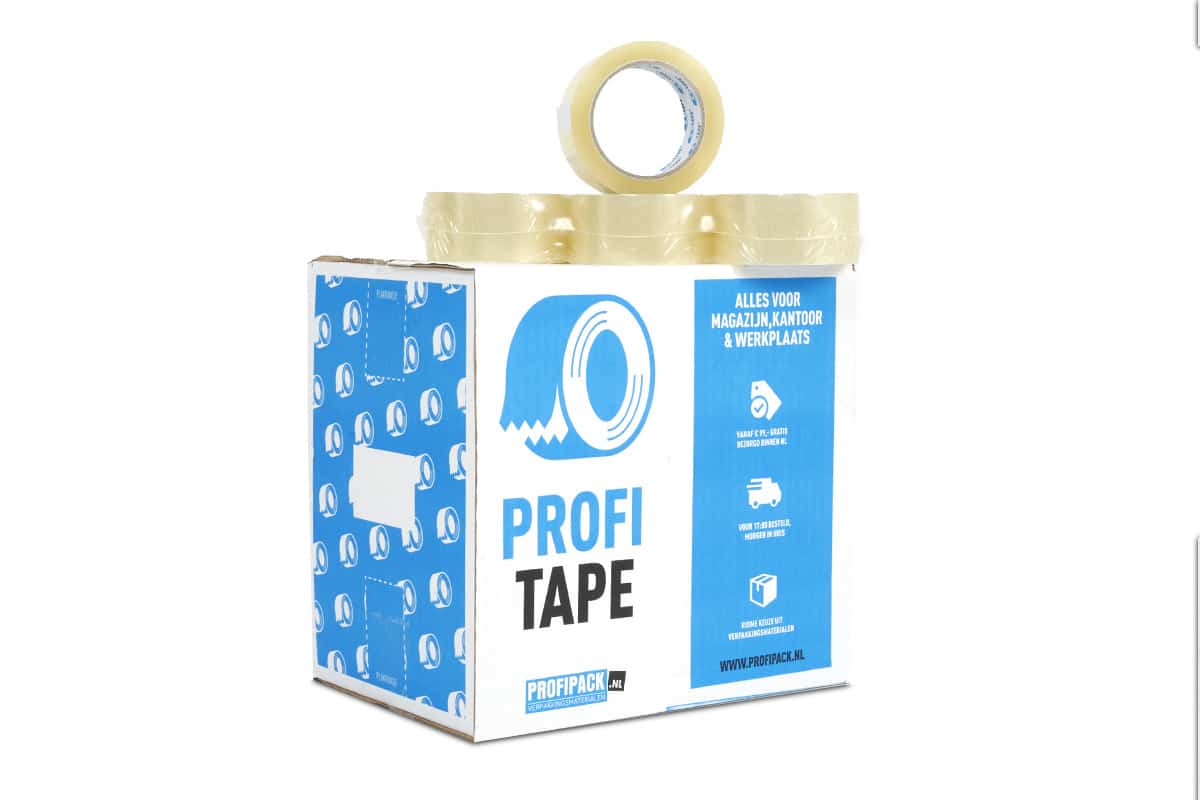 PVC tape transparant - 50mm x 66m