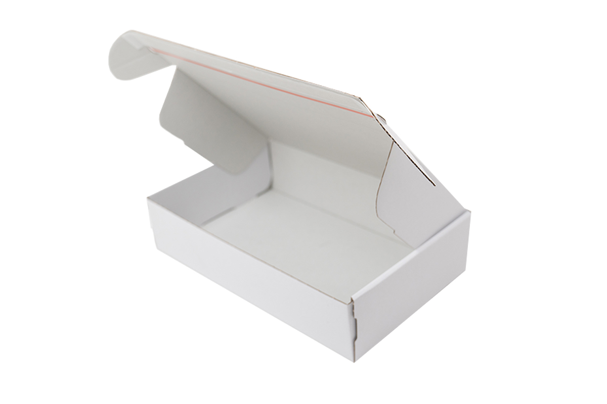 Postdoos wit met plak- en afscheurstrip - 290 x 185 x 70mm