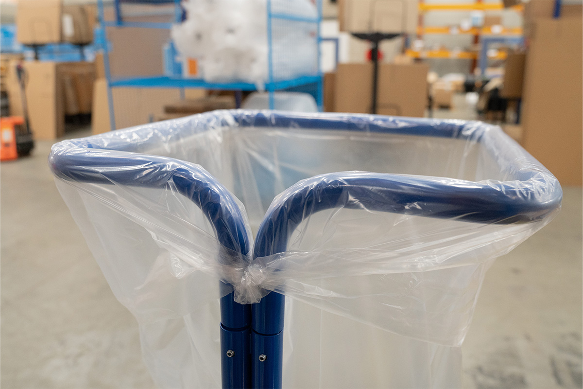 Zakhouder gecoat blauw 6 delig - 400 liter