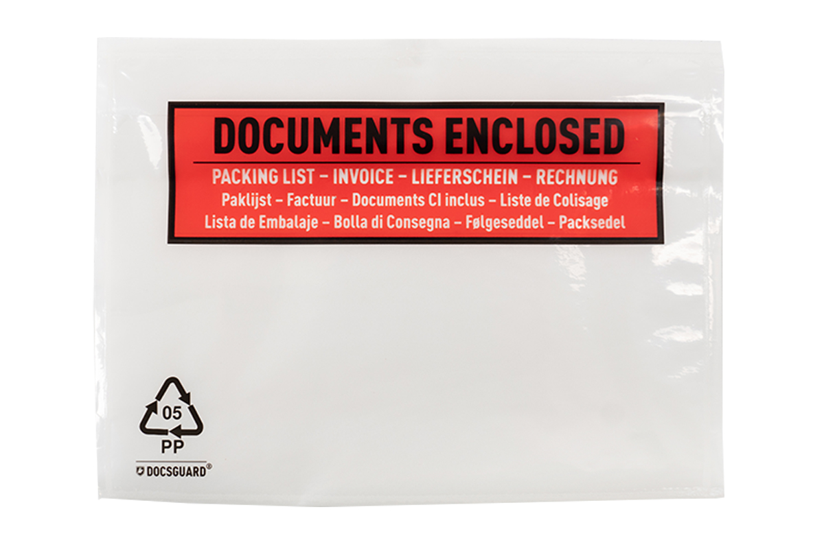 Paklijst enveloppen Documents Enclosed - 165 x 122mm (250 st)