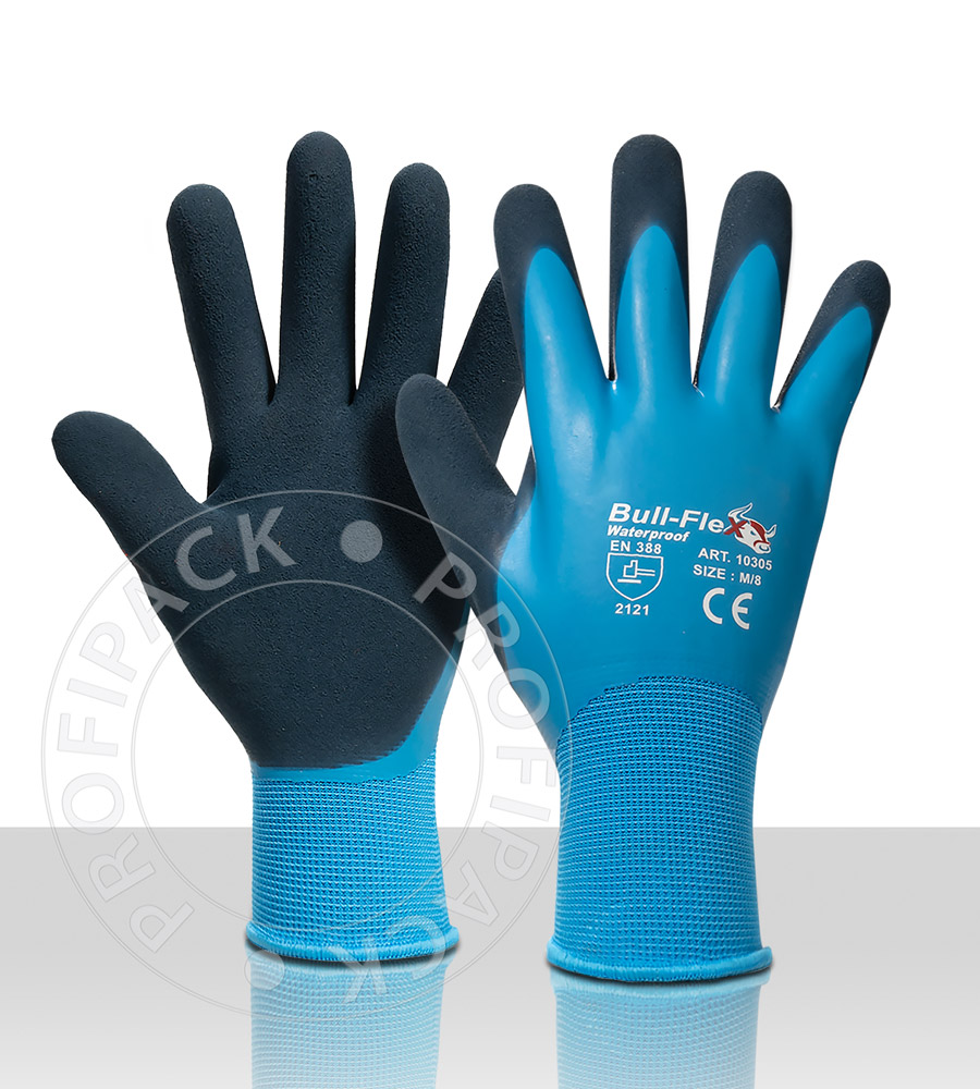 Bullflex Latex handschoenen waterafstotend - meerdere maten beschikbaar