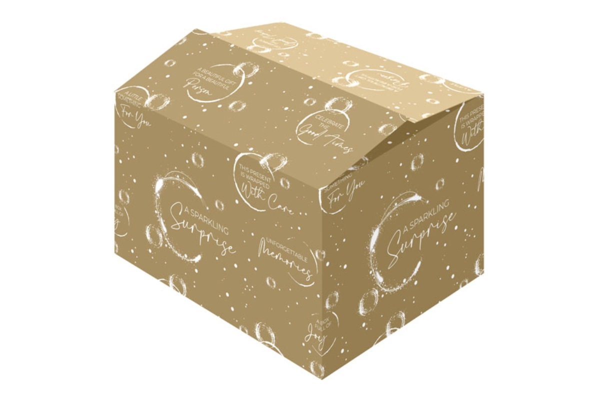 Kerstdoos ''Bubbles Gold'' - 390 x 290 x 126mm Kerstdoos ''Bubbles Gold'' - 390 x 290 x 126mm