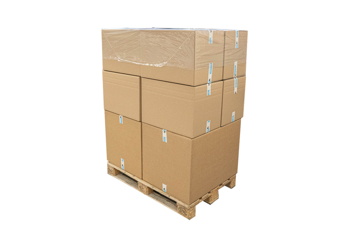 Pallet tophoezen transparant - 80 x 120 x 30cm x 50my (100st) Pallet tophoezen transparant - 80 x 120 x 30cm x 50my (100st)