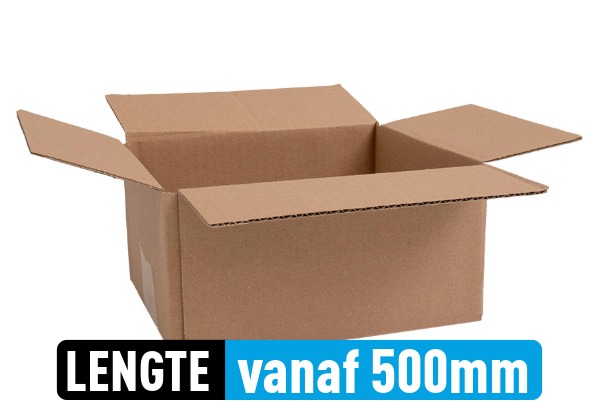 Kartonnen doos (enkele golf) - lengte vanaf 500 mm