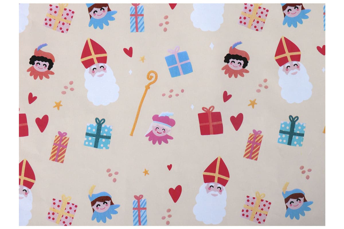 Sinterklaas inpakpapier pakjes - 100m x 50cm (80g/m²)