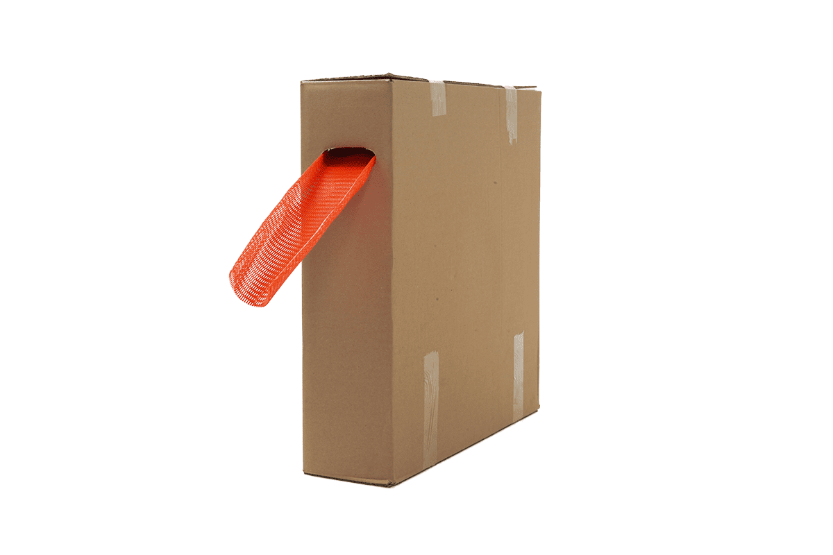 Plastic buisnet in dispenserdoos oranje - 100-200mm x 100m Plastic buisnet in dispenserdoos oranje - 100-200mm x 100m